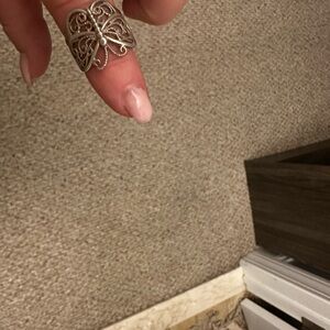 Sterling Silver Butterfly Ring Size 8.